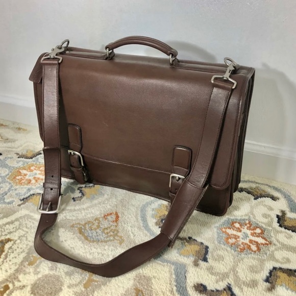 Authentic Coach Hudson Genuine Leather Multi-pocket  Briefcase - Picture 5 of 6